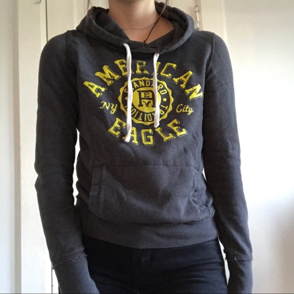 American Eagle Dark Gray Hoodie - Picture 2 of 7
